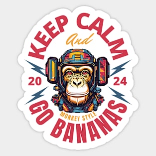 Monkey Bananas Sticker